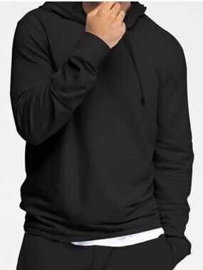 Swet Tailor Mens Lightweight Hoodie in Black